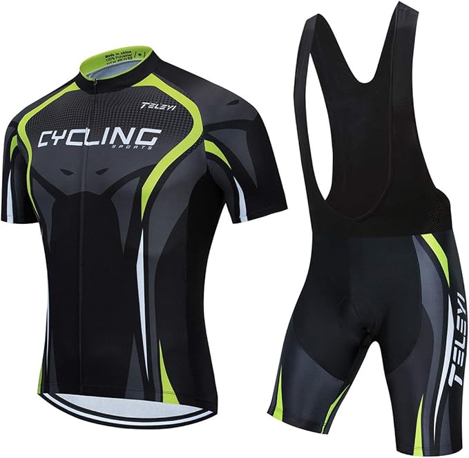 Men's Cycling Jersey Set, Summer Mountain Bike Clothing Short Sleeved Riding Jerseys