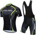 Men's Cycling Jersey Set, Summer Mountain Bike Clothing Short Sleeved Riding Jerseys