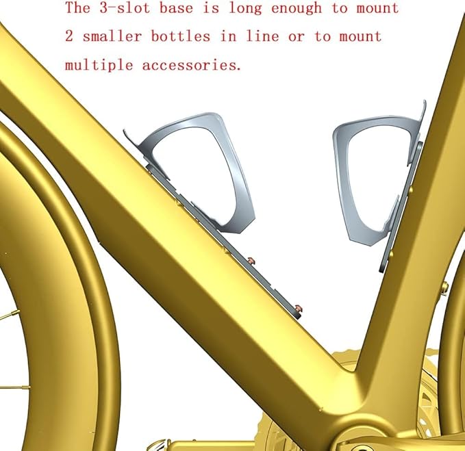Cestbon Bike Bottle Cage Adapter Bicycle B-RAD Mounting Base Adjustable Bottle Mount Alt Position Cage Bracket (3 Slot)