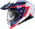 ScorpionEXO AT960 Modular Adventure Street Motorcycle Helmet with Bluetooth Ready Speaker Pockets DOT ECE Approved Topographic 2 (Red/White/Blue - 3X-Large)