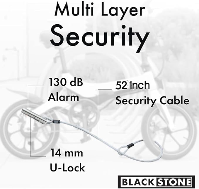 Crystal Vision Anti Theft Loud 130db Alarm Heavy Duty Bike Lock Weather Proof Multi Purpose