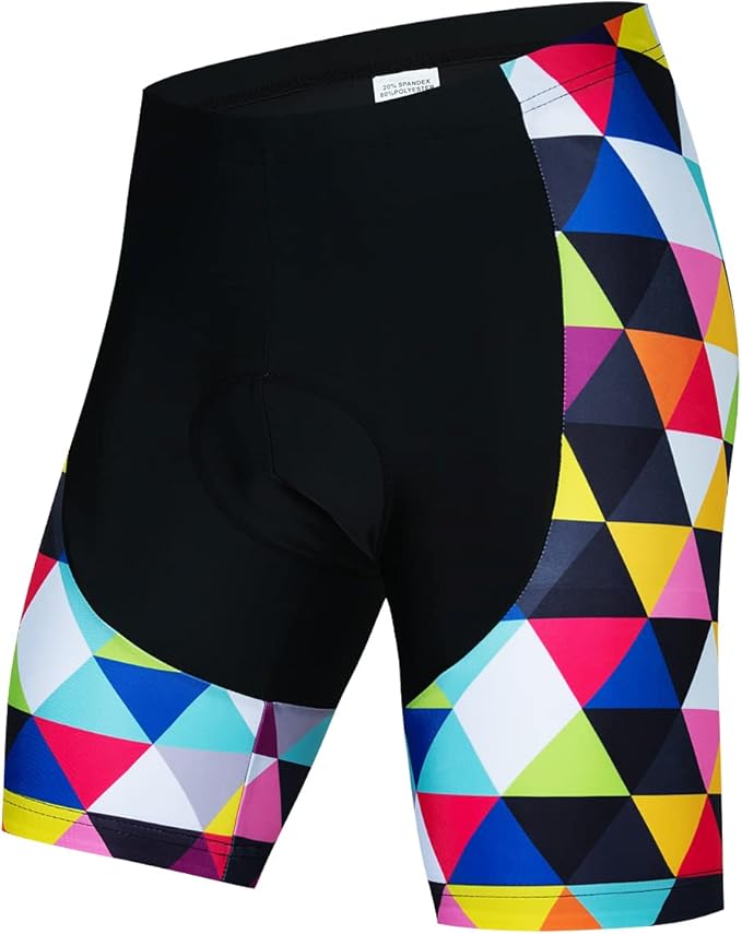 Weimostar Men's Cycling Jersey Short Sleeve Bike Clothing Multicolored Diamond
