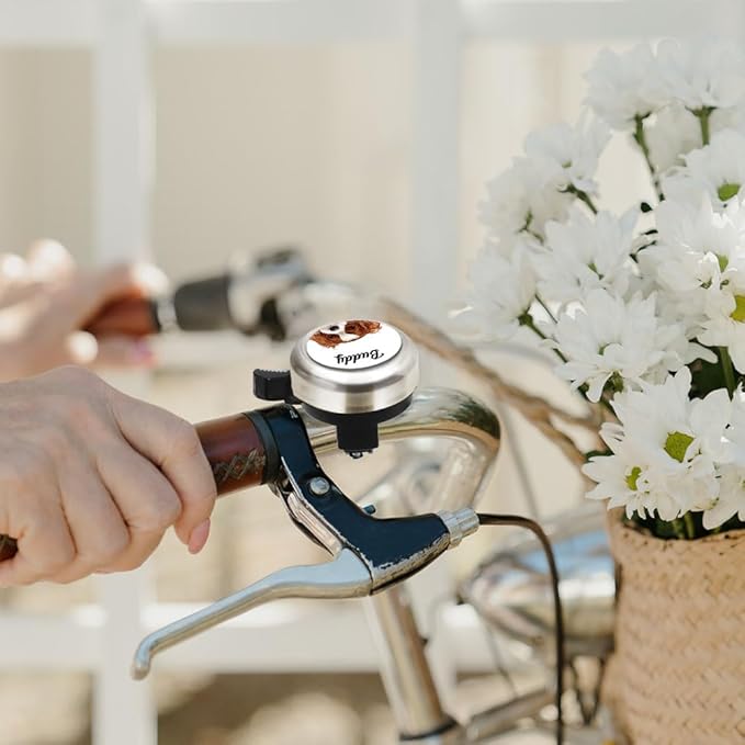WIRESTER Personalized Custom Bike Bell with Your Text, Aluminum Round Classic Ring Bicycle Bell, Bike Accessories Bell Ring for Adults Kids Girls Boys
