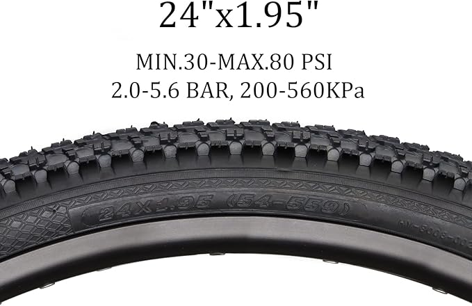 Hycline Mountain Bike Tire: 20/24/26/27.5-inch Folding Replacement High-Performance Wear-Resistant Bicycle Tires for MTB Off-Road Bike