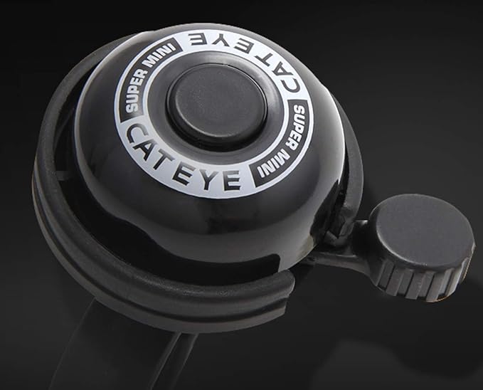 CATEYE PB-600 Super Mini Bell – Compact and Lightweight Bolt-on Aluminum Bike Bell with Loud 88db Sound, Fits 22 mm Handlebars, Fits Road, MTB, Kids Bikes