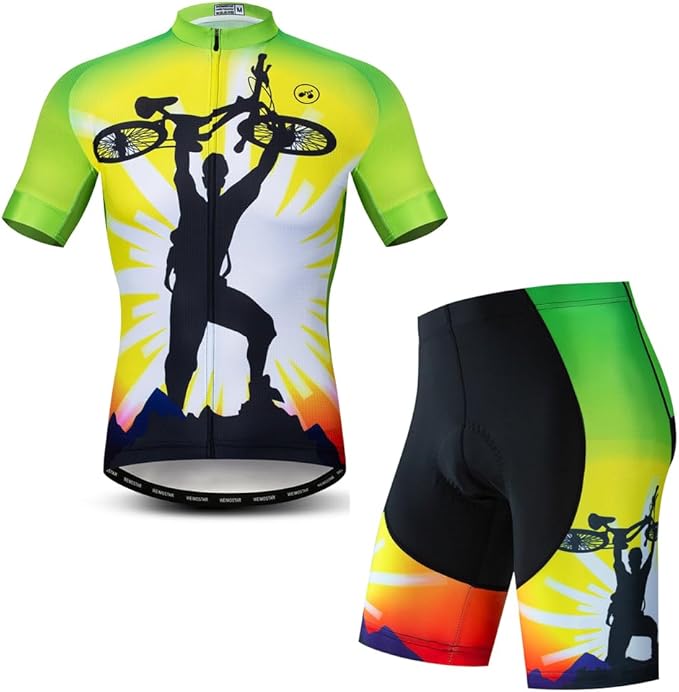 Cycling Jersey Men Set Road Short Sleeve Quick Dry Bike Padded Cycling Clothing Suit Bicycle Wear Summer