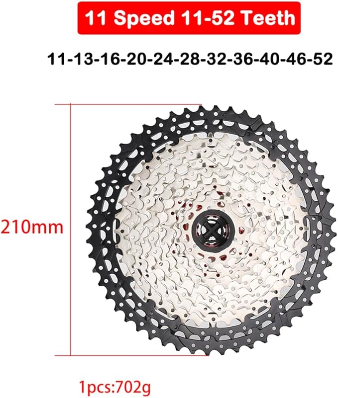 CYSKY 8/9/10/11/12-Speed Cassette 11-25T/28T/32T/34T/36T/40T/42T/46T/50T/52T Bike Sprocket Freewheel Compatible with Shimano, Sram HG Hub, Fit for Mountain Bike, Road Bike, MTB Cassette