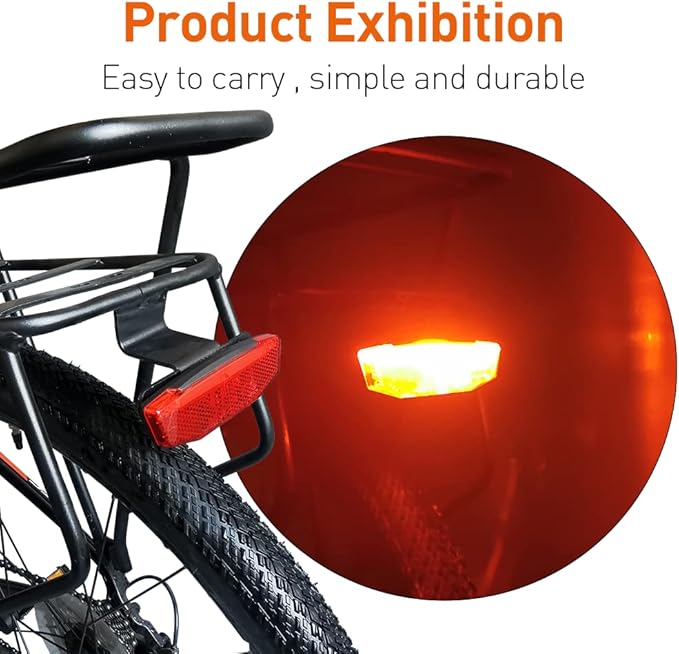 Ebike Rear Tail Light,Ebike 6V-60V LED Riding Tailight,Motorcycle Led Light Equipment Waterproof Connector for Electric Bike Accessories