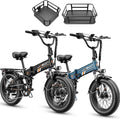 Jasion X-Hunter ST/PRO Foldable Electric Bike for Adults with 20'' Fat Tire,Up to 71-80 Miles Range Ebike,1800W/1400W Peak Motor,30+MPH E Bike,Full Suspension&Dual Hydraulic Disc Brakes Bicycles