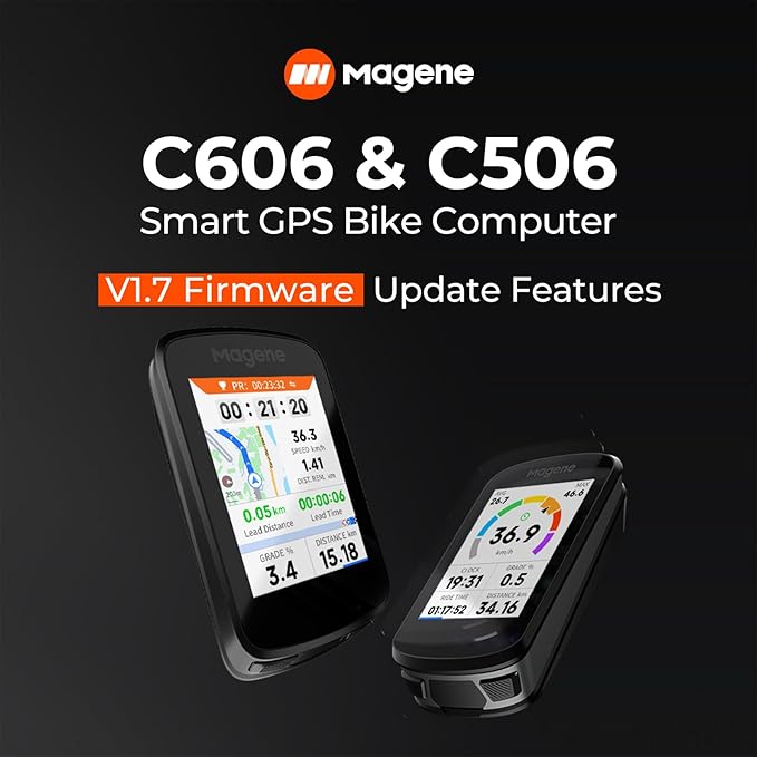 Magene C506 GPS Bike Computer - 2.4" Color Touchscreen, Smart Navigation, Fast WiFi & Bluetooth, Riding Assistant Wireless, Indoor Cycling & Training