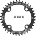 FOMTOR 104 BCD Chainring (30-52T) 7-12 Speed Compatible CNC 7075 Aluminum Narrow Wide Tooth Round Oval Chainrings for MTB/Road Bike Ebike Chainwheel Black/Red