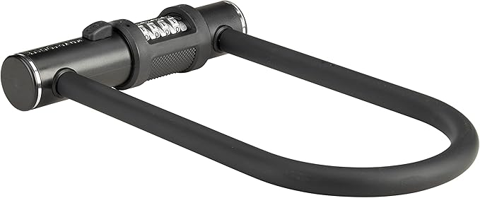 Kryptonite Combo Bike U-Lock Standard, Anti-Theft Security Bicycle Lock, 12mm Steel Shackle, 4-Digit Resettable Combination U Lock for Scooter Road Mountain Bikes
