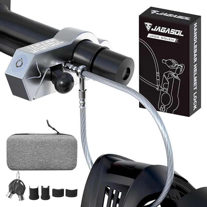 Motorcycle Lock Combo - Helmet & Brake Lock for Motorcycles, Mopeds, Scooters, ATV, Dirt Bikes & Street Bikes
