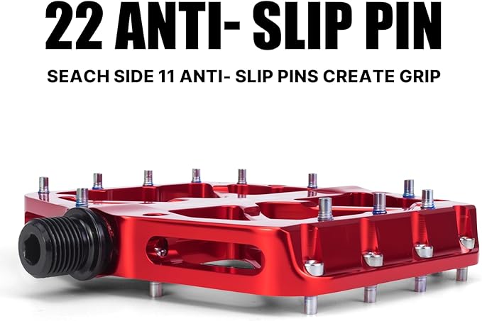 Bike Pedals 9/16" Lightweight Non-Slip Bicycle Platform Pedals - Fits Most Adult Bikes & Mountain Bikes &MTB, Road Bikes and Slip-Resistant Design