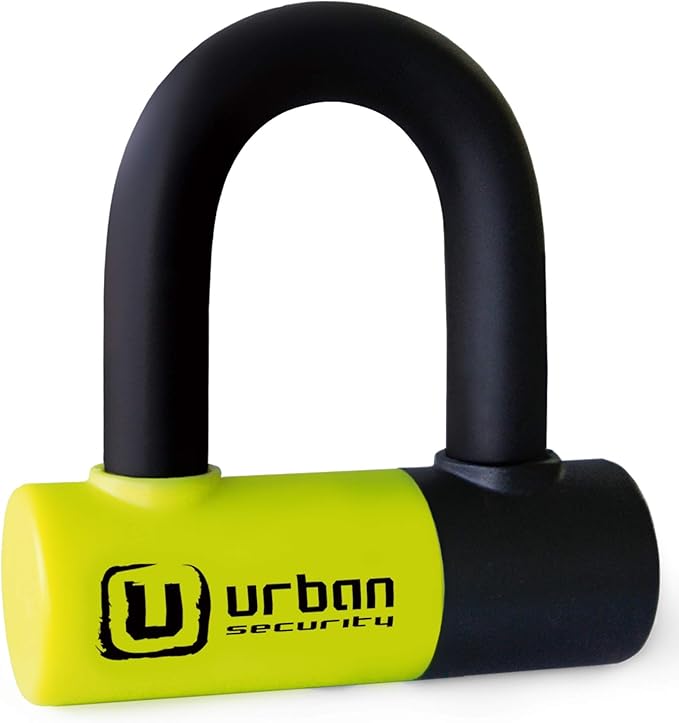 Urban UR59120 Mini U Lock with Chain Loop 120 cm/3.9ft, Dual Function Safer & Lighter for Motorcycle Disc Lock, High Security Double Locking, Universal Anti Theft for Motorcycle, Scooter, Bicycle