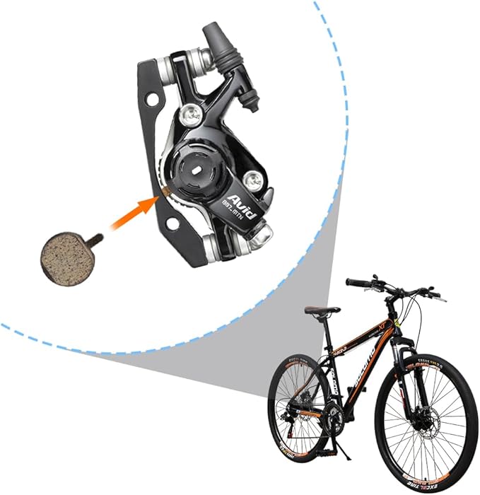 Bike Brake Pads, Bicycle Disc Resin Brakes Pad Semi Metal Smooth Braking Low Noise Cycling Pads Kit Mute Accessory KMJG019 fot Camping Outdoor Mountain Bicycles Electric Scooters 1.1*0.9*0.02in 5Pairs