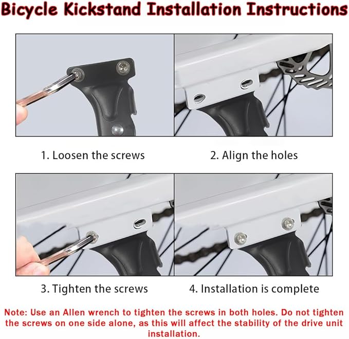 Bike Kickstand for Cannondale R300 R400 R500 R600 R700 R800 R900 SC1000 SC2000, Aluminum Adjustable Kickstand Foot Side Stand Suppor Rear Side Bicycle Stand with Non-Slip Rubber Foot,D