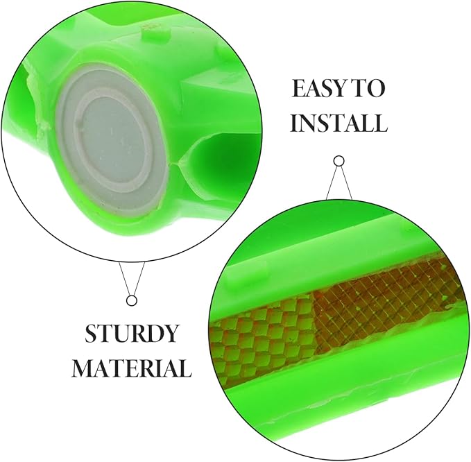 Mipcase 2Pcs Kids Bike Pedals : Non-Slip Plastic Bicycle Pedal Flat for Mountain Bike, Easy to Install, 4.13X3.14X0.79in (Green)