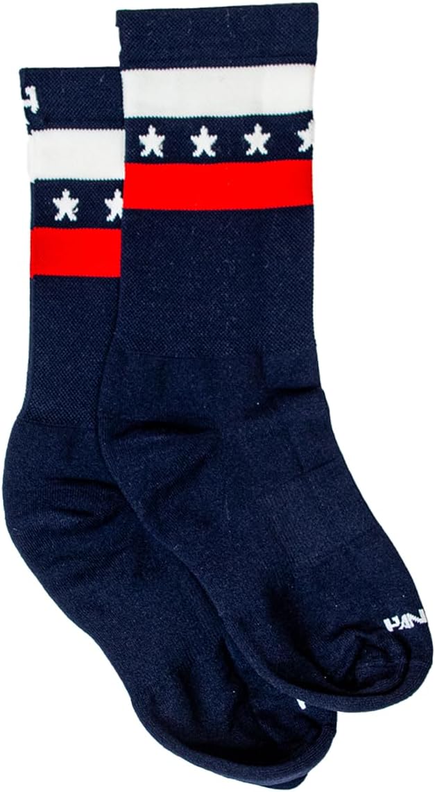 Handup FootDown Cycling Socks - Non Compression Lightweight 90% Nylon 10% Spandex Blend Socks - Made in the USA