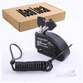 Motorcycle Alarm disc Brake Lock - USB Rechargeable, 130 Decibel Sound, Anti-Theft and Waterproof, Suitable for Various Bicycle and Motorcycle Models. with Reminder Rope and hex Wrench. (Black)