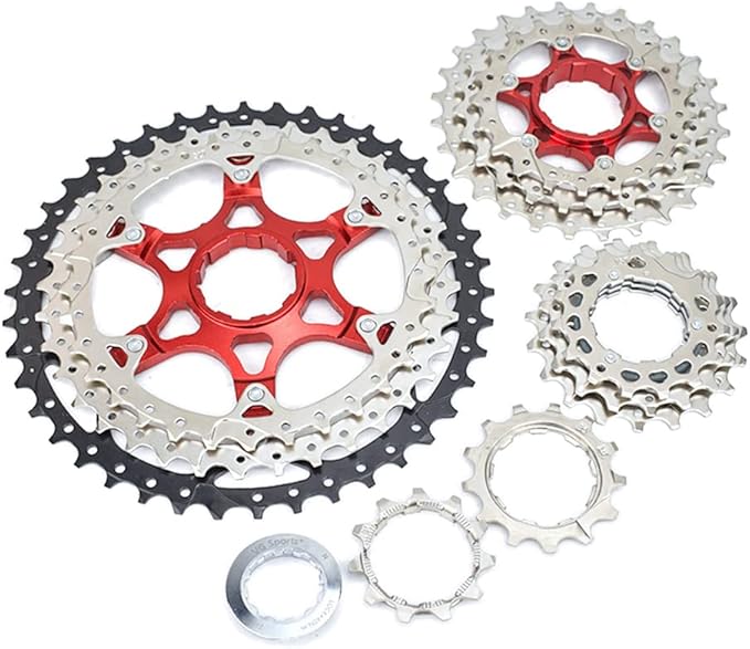 VG SPORTS 8/9/10/11/12 Speed Ultra-Light Bike Cassette for Mountain Bike 11-40T/11-42T/11-46T/11-50T/11-52T MTB Cassette Lightweight Aluminum Bracket Cassette
