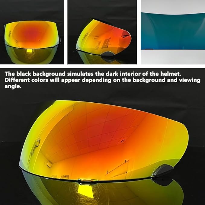 Qualifier DLX Helmet Visor,UV Protection Motorcycle Helmet Face Shield Compatible with Bell Qualifier DLX Mips/Qualifier/Star/Vortex/RS-1/RS-2/Revolver(Revo Deep Red)