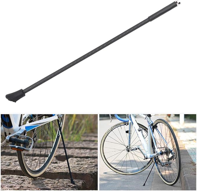 Carbon Fiber Kickstand, Lightweight Adjustable Side Stand for Mountain Road BMX with Magnet