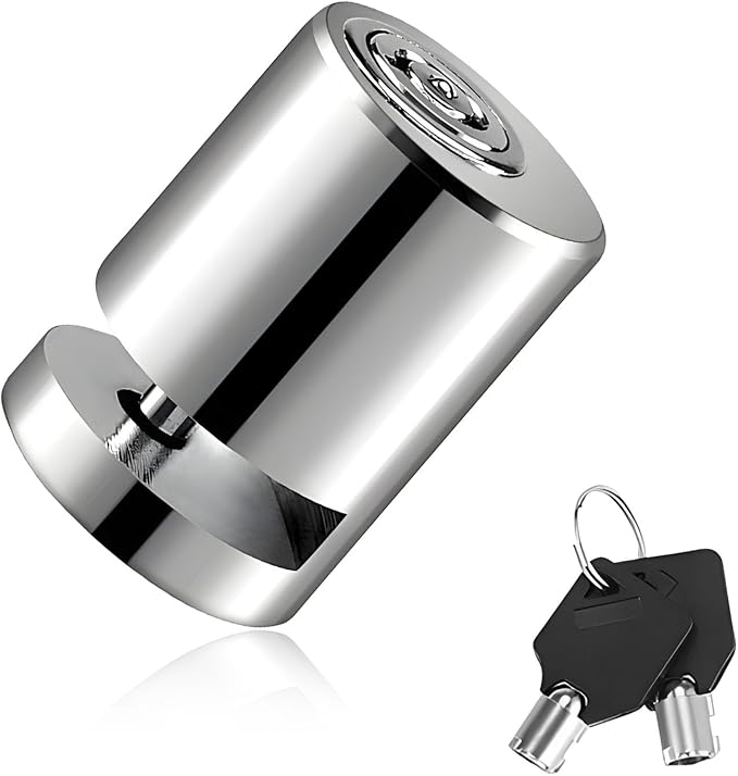 Motorcycle Disc Brake Lock, Anti Theft Motorbike Security Disc Wheel Lock with Two Keys, Heavy Duty Alloy Steel Brake Padlock for Electric Scooter MTB Bicycles Wheel Discs