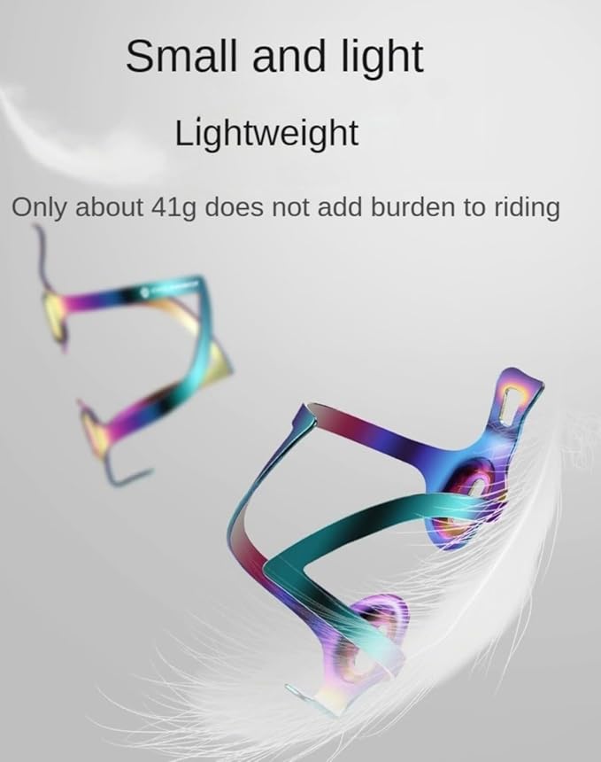 Alloy Aluminum Lightweight Bike Water Bottle Cage Water Bottle Holder for Road Bikes Easy to Install (Dazzling Color)