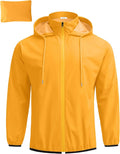 COOFANDY Men's Light Rain Jacket with Hood Packable Waterproof Raincoat Golf Rain Gear Travel Hiking Windbreaker