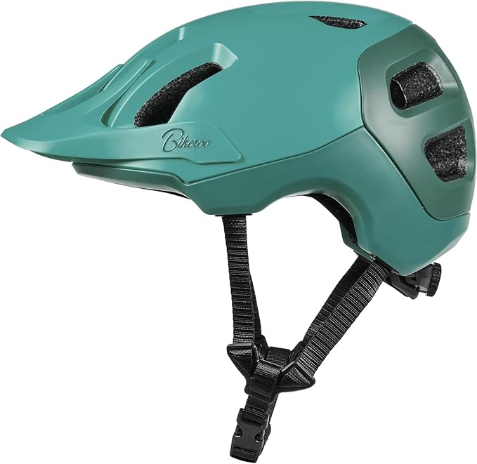 Bikeroo MTB Bike Helmet, Adjustable 56-62 cm / 22" - 24" Circumference, Adult Cycling Safety Head Protection for Road Mountain Bicycles, Protective Headgear Sports Equipment for Outdoor Adventures