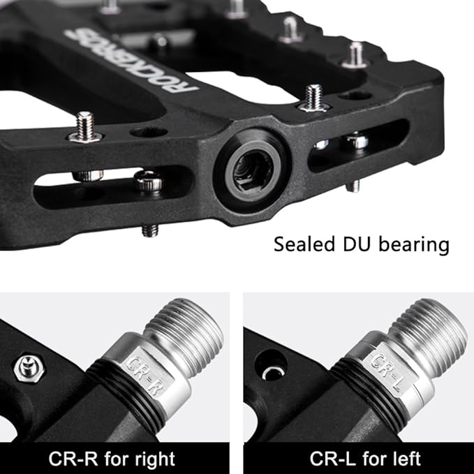 ROCKBROS MTB Pedals Mountain Bike Pedals Lightweight Nylon Fiber Bicycle Platform Pedals for BMX MTB 9/16"