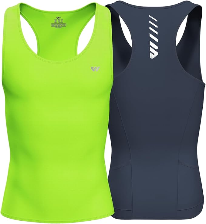Lo.gas Sleeveless Cycling Jersey Men, Biking Base Layer Breathable and Lightweight with Back Pocket Sports Vest
