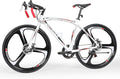 700C Wheel Road Commuter Bike, 14 Speed Shifter, Dual Disc Brakes Racing Bicycle with Light Aluminum Alloy Frame for Adult Men and Women
