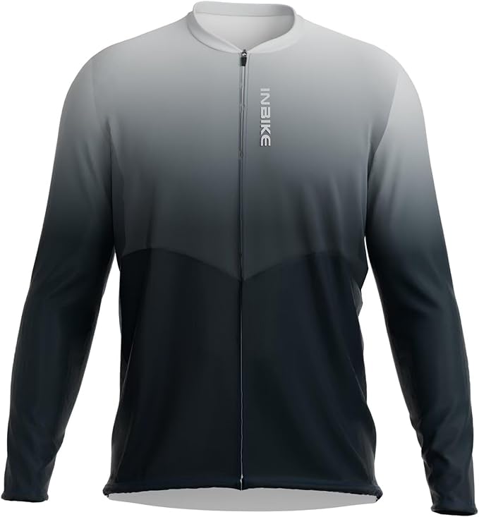 INBIKE Plus Size Cycling Jersey Men 3XL-5XL Bike Shirt for Big and Tall Short Long Sleeve Biking Clothing with Pockets