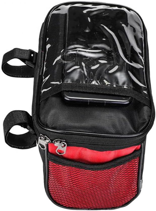 Bike Handlebar Bag, Bike Basket Front,Bike Cooler Bicycle Basket Road Mountain Bike Pouch Pack Cycling Accessories for Kids Girls Boys Men Women Red