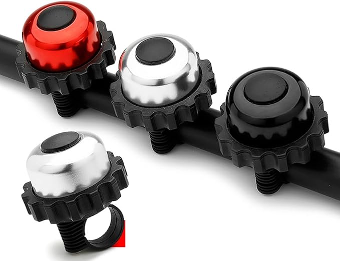 BESTonZON Rotating Cycle Bell 3pcs Loud Horn Bike Accessories Black Vintage Bicycle Bell for Adult Bikes Outdoor Cycling Handlebar