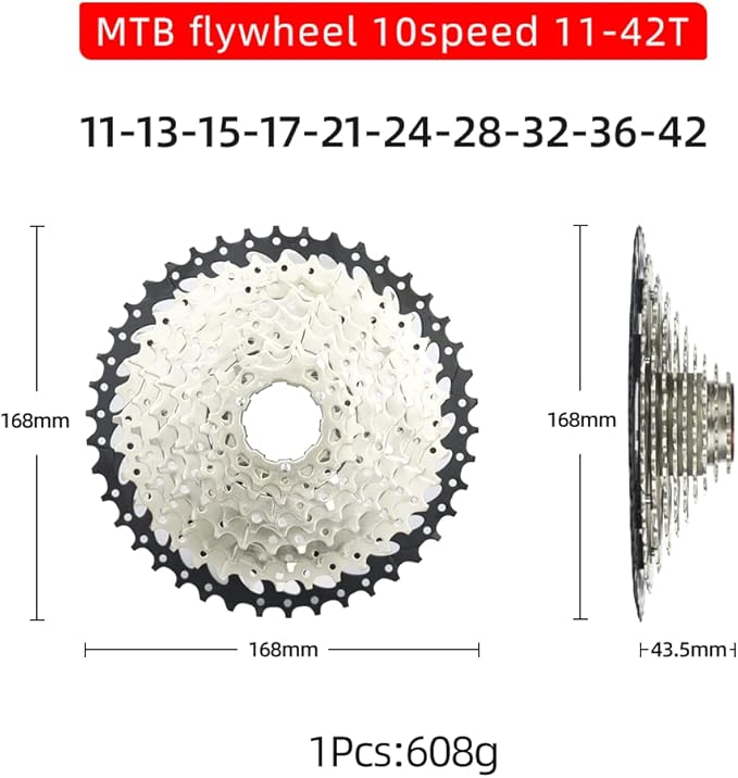 CYSKY 8/9/10/11/12-Speed Cassette 11-25T/28T/32T/34T/36T/40T/42T/46T/50T/52T Bike Sprocket Freewheel Compatible with Shimano, Sram HG Hub, Fit for Mountain Bike, Road Bike, MTB Cassette