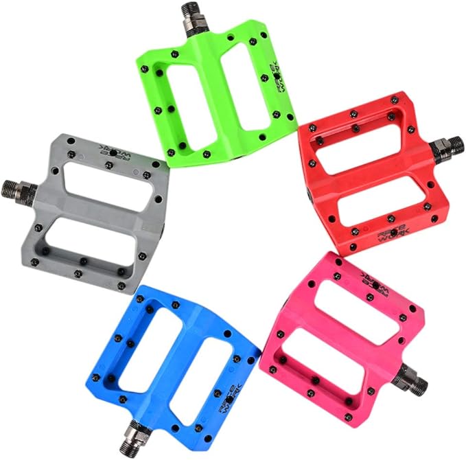 Mountain Bike Pedals, CATAZER Nylon Fiber Non-Slip Bicycle Pedals for MTB Road BMX Bike Cycling