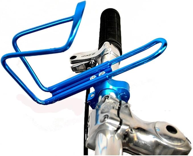 Lightweight Aluminum Alloy Bicycle Water Bottle Cage Holder for Outdoor Activities, Bike Bicycle Cycling Drink Water Bottle Rack Holder Cage (Blue)