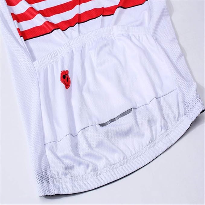 JPOJPO USA Cycling Jersey Men Short Sleeve Bike Shirts Biking Jersey Summer American Bicycle Tops with 3 Pockets Reflective