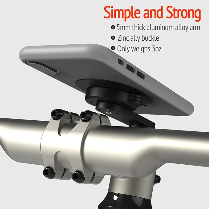 sincetop Bike Phone Mount, Mountain Bicycle Stem Phone Holder - Secure Lock & Quick Release, Robust Aluminum Handlebar Phone Mount, MTB Road Bike Cell Phone Clip for iPhone and 4"-7.3" Smartphones