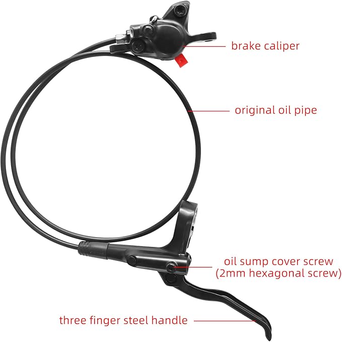 BR-BL-MT200 MTB Hydraulic Disc Brakes Set Left Front 800mm Right Rear 1550mm Mountain Bike Hydraulic Brake Mountain Bike Bicycle Disc Brake 2 Piston