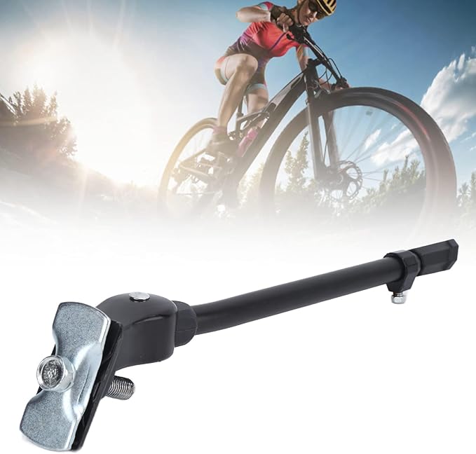 Bike Kickstand, Adjustable Aluminum Alloy Center Mount Bicycle Kickstands for 24‑27 Inch Road Mountain Bikes
