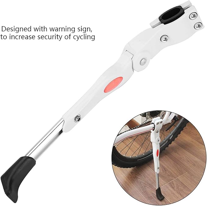 White Kickstand, Kickstand, Adjustable Aluminum Alloy Stand, Fits for 16" 20" 24" 26"(White)