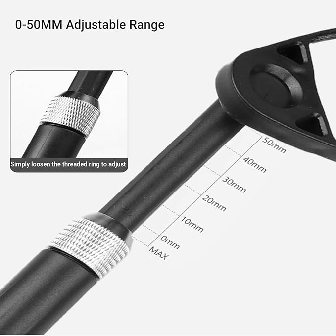 Bike Mirrors for Handlebar, 360° Rotation DH Rear View Bicycle Mirrors Bike Mirror Handlebar Mount for E-bike Mountain Road Bike Height Adjustable