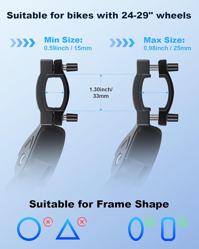 Bike Kickstand Adjustable for Adult Bikes 24-29 Inch, Bicycle kickstand Aluminium Alloy, Anti-Slip Foot Pad Bike Stand Leg, Fits Mountain Bike, Commuter & Cargo Bicycle