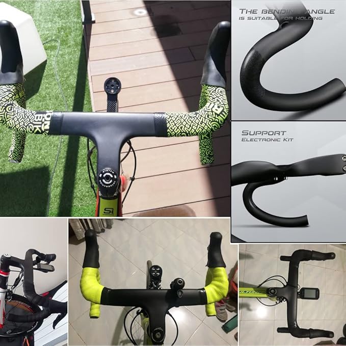 RXL SL carbon fiber road bike bars with integrated stem integrated handlebar carbon road bike handlebars drop handlebar 1-1/8"(28.6mm) 3K Glossy/Matte drop handlebars 400/420/440 90/100/110/120