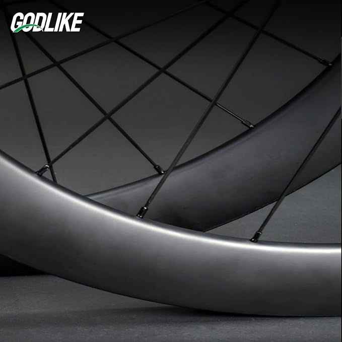 GODLIKE 700C Carbon Fiber Road Bike Wheelset 60mm Depth 20mm Width Rim Clincher Tubeless Ready Disc Brake Carbon Fiber Road Bike