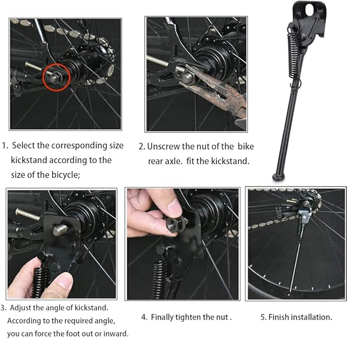 Bike Kickstand Bicycle Side Support Stand for 12 14 16 18 20 inch Kids Bike